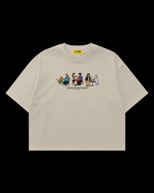 Life's Better Together (Sand) Boxy Tee