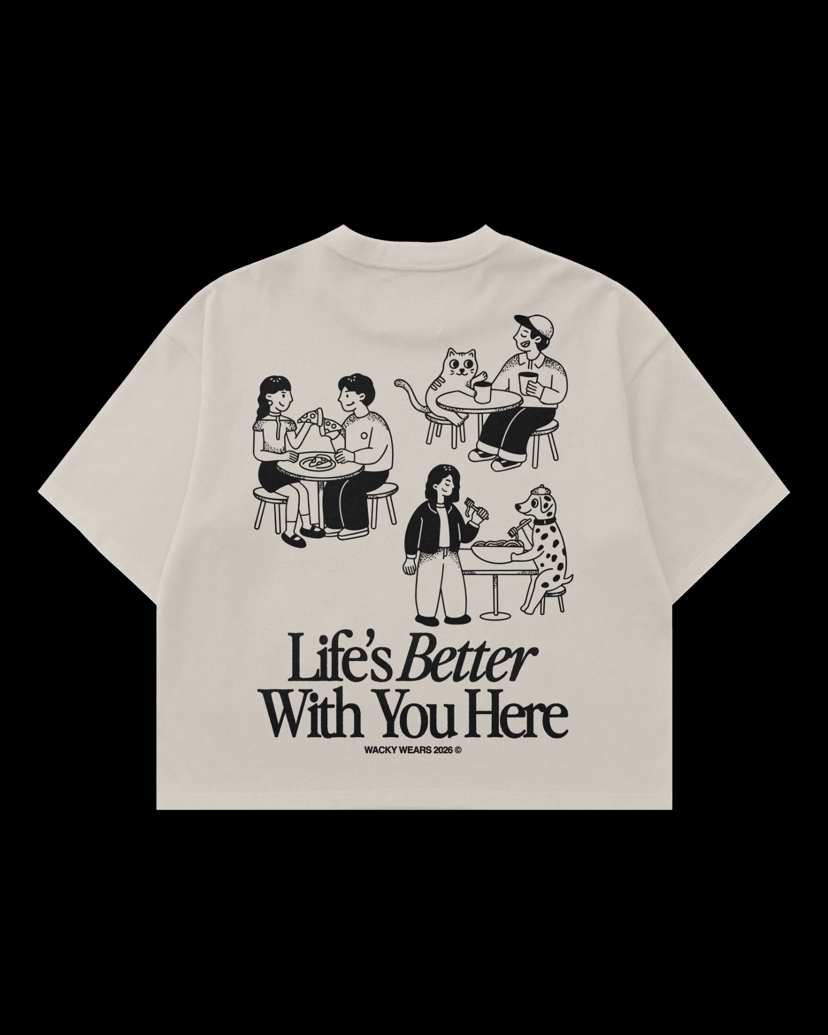 Life's Better With You (Greige) Boxy Tee