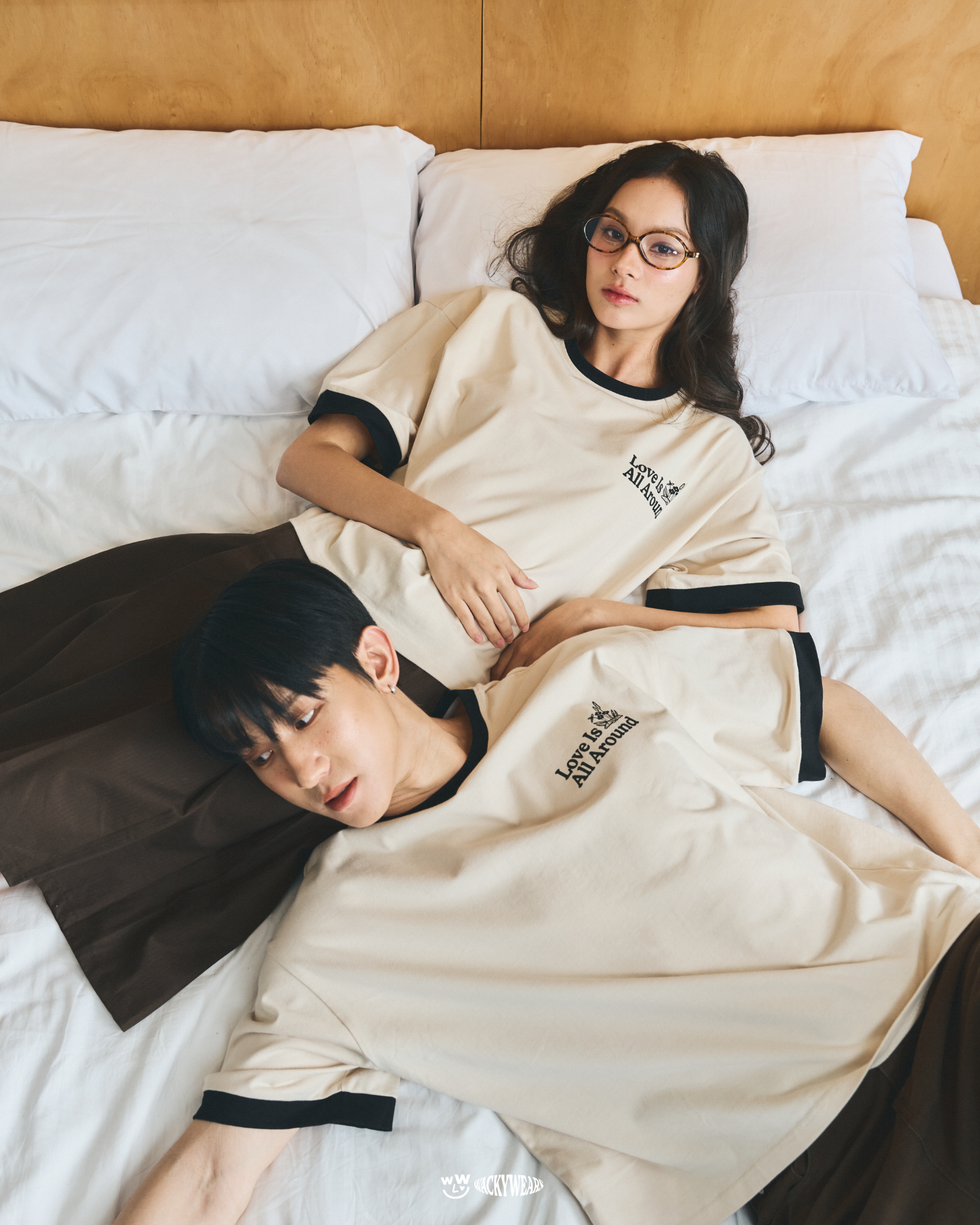 Love Is All Around (Ringer Tee) - Ivory – Wacky Wears Love Is All Around (Ringer Tee) - Ivory – Wacky Wears