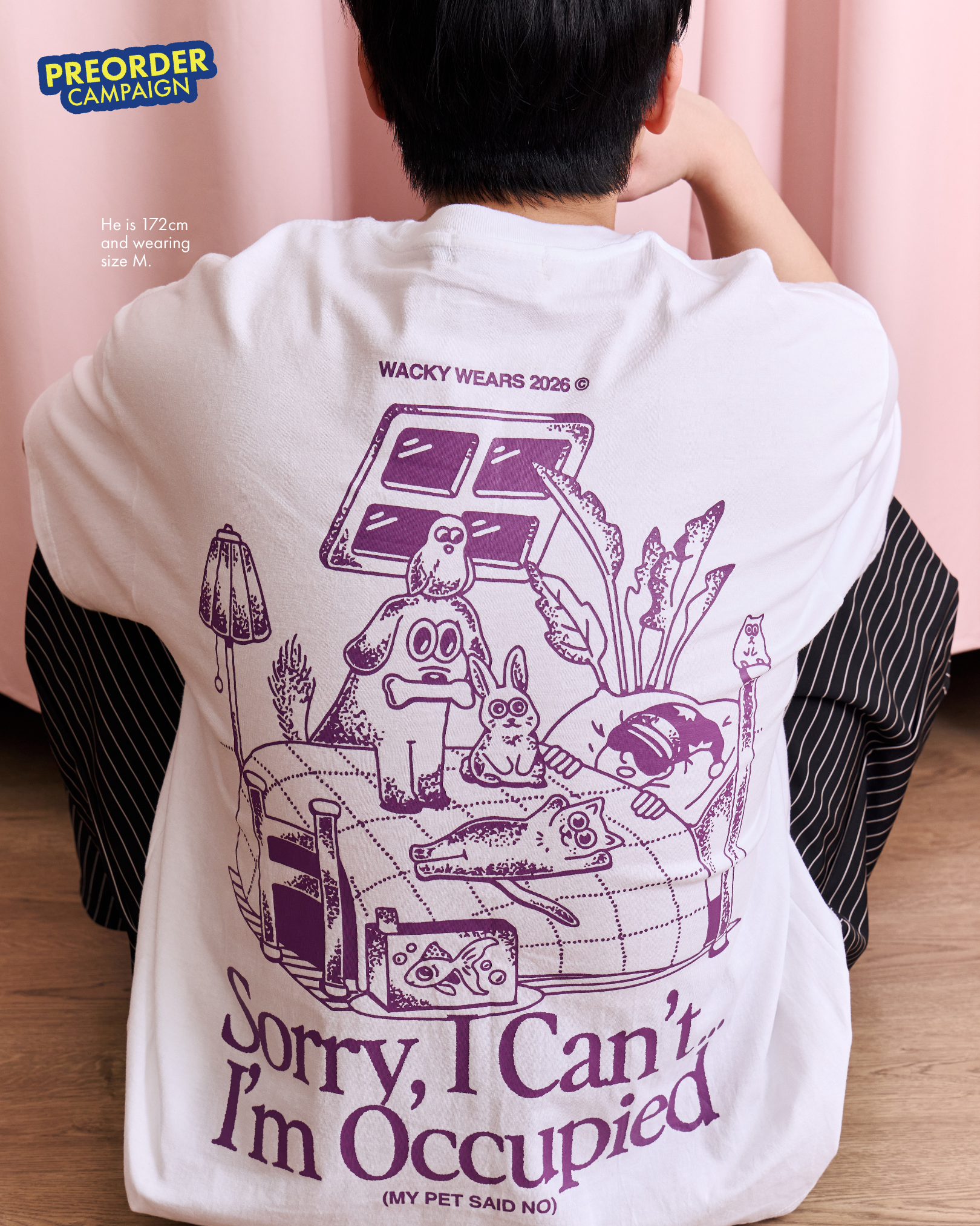 ‘Homebody Dept’ Lightweight Oversized Tee - White (Pre-Order)