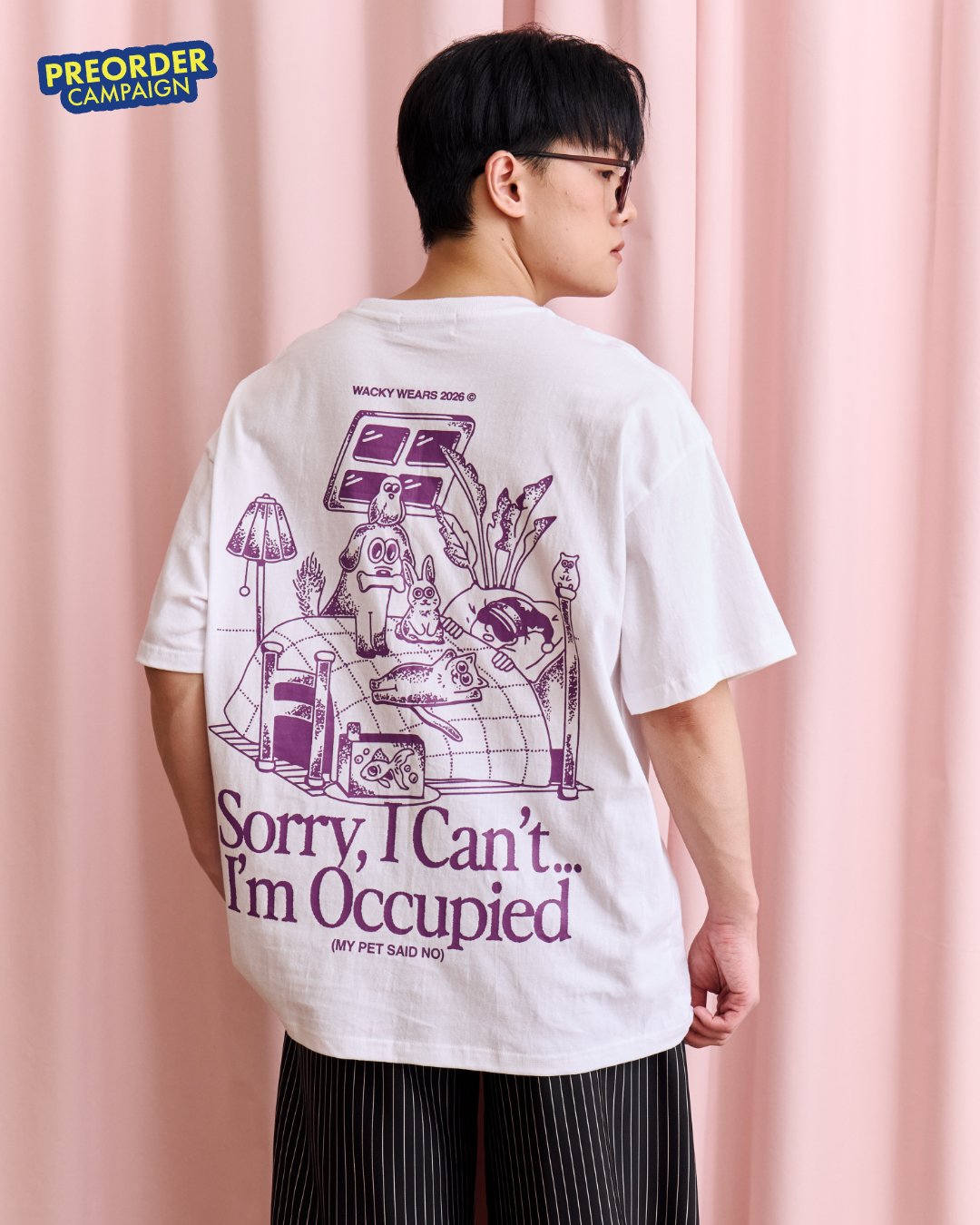 ‘Homebody Dept’ Lightweight Oversized Tee - White (Pre-Order)