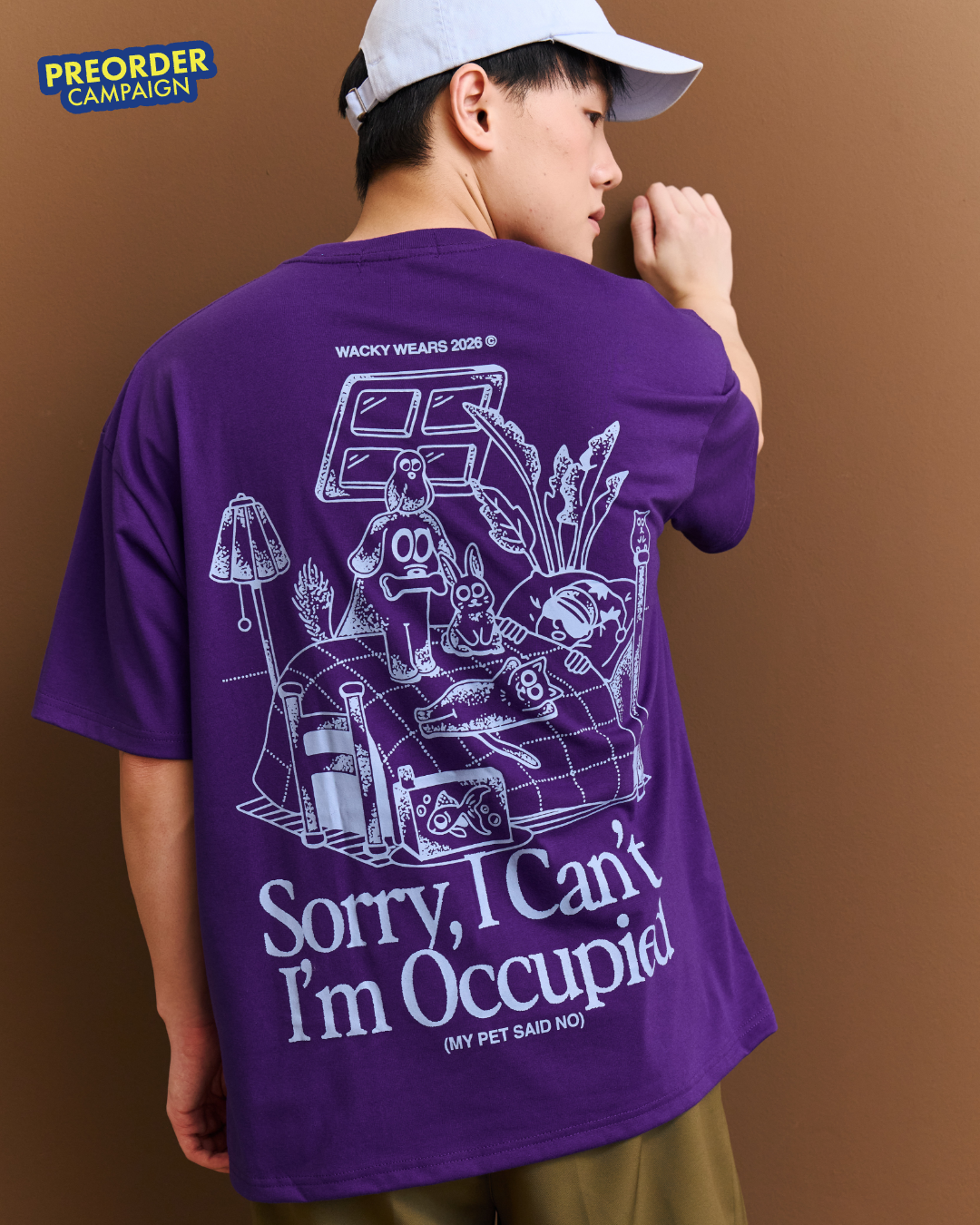 ‘Homebody Dept’ Lightweight Oversized Tee - Plum (Pre-Order)
