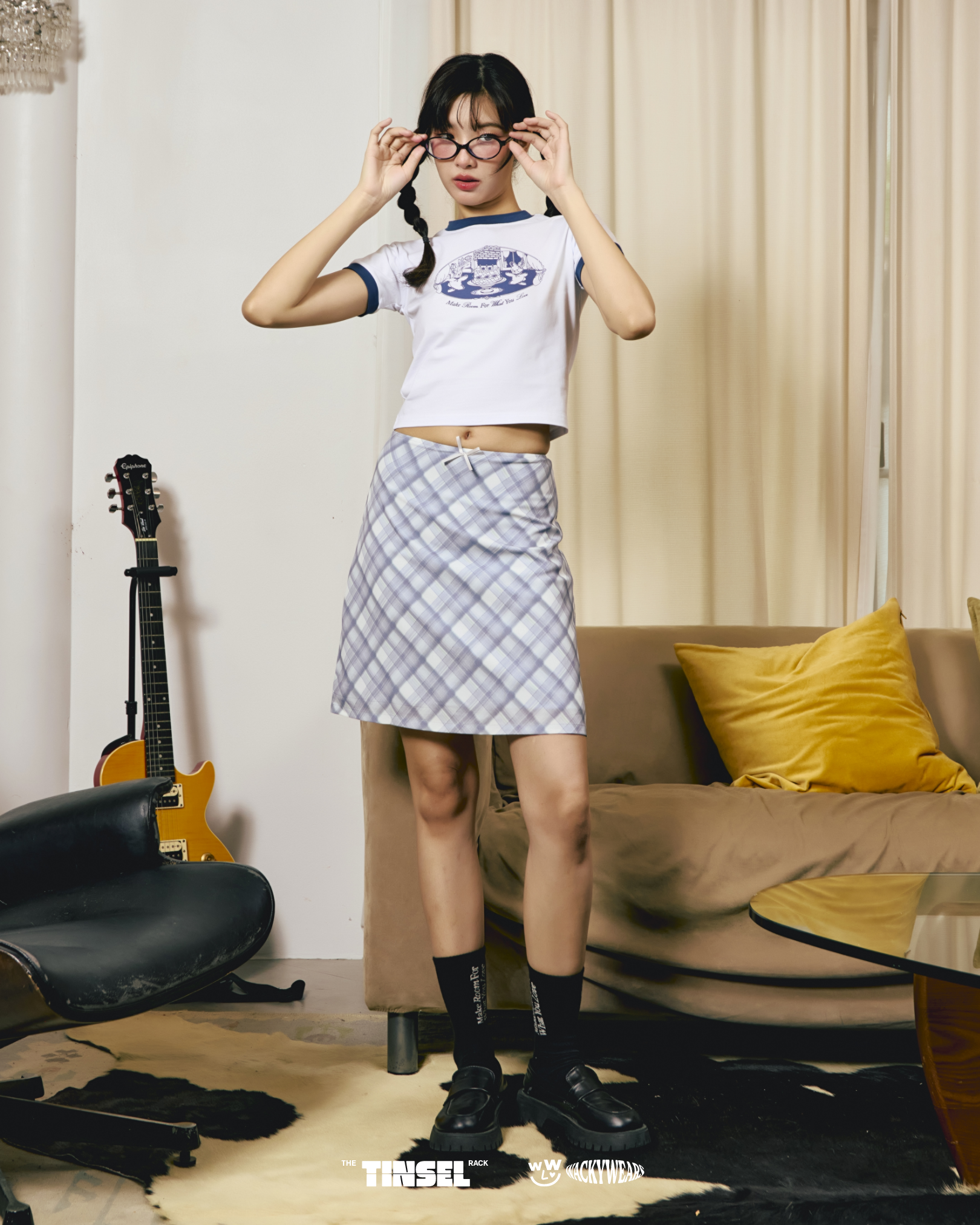 Room For More Ringer Baby Tee – White
