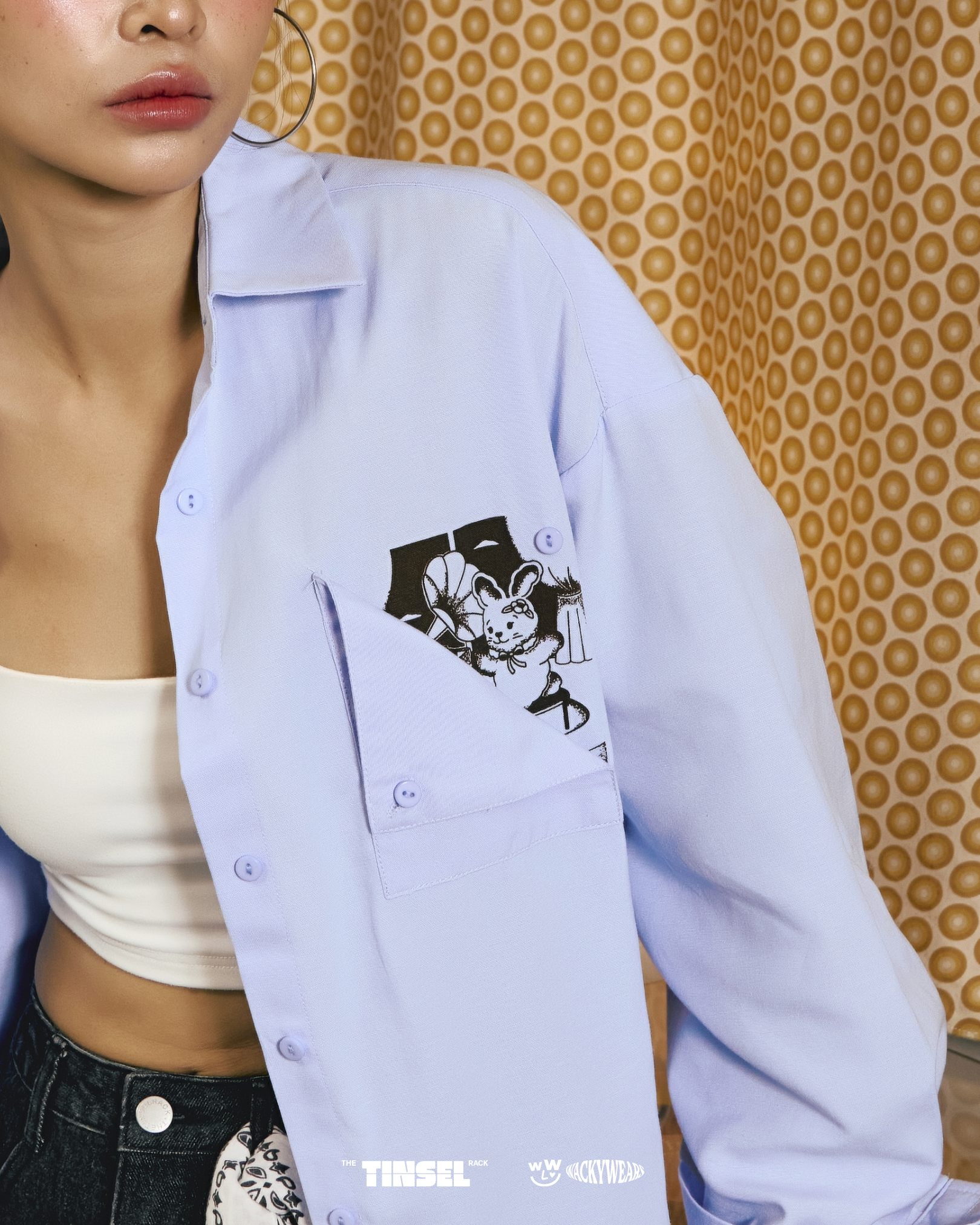 Make Room For What You Love Oversized Shirt - Blue