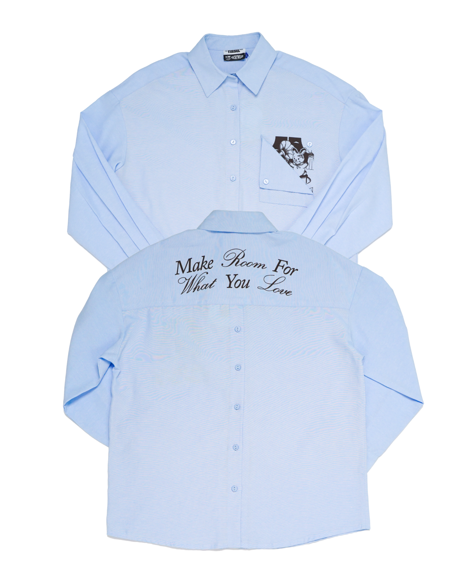 Make Room For What You Love Oversized Shirt - Blue