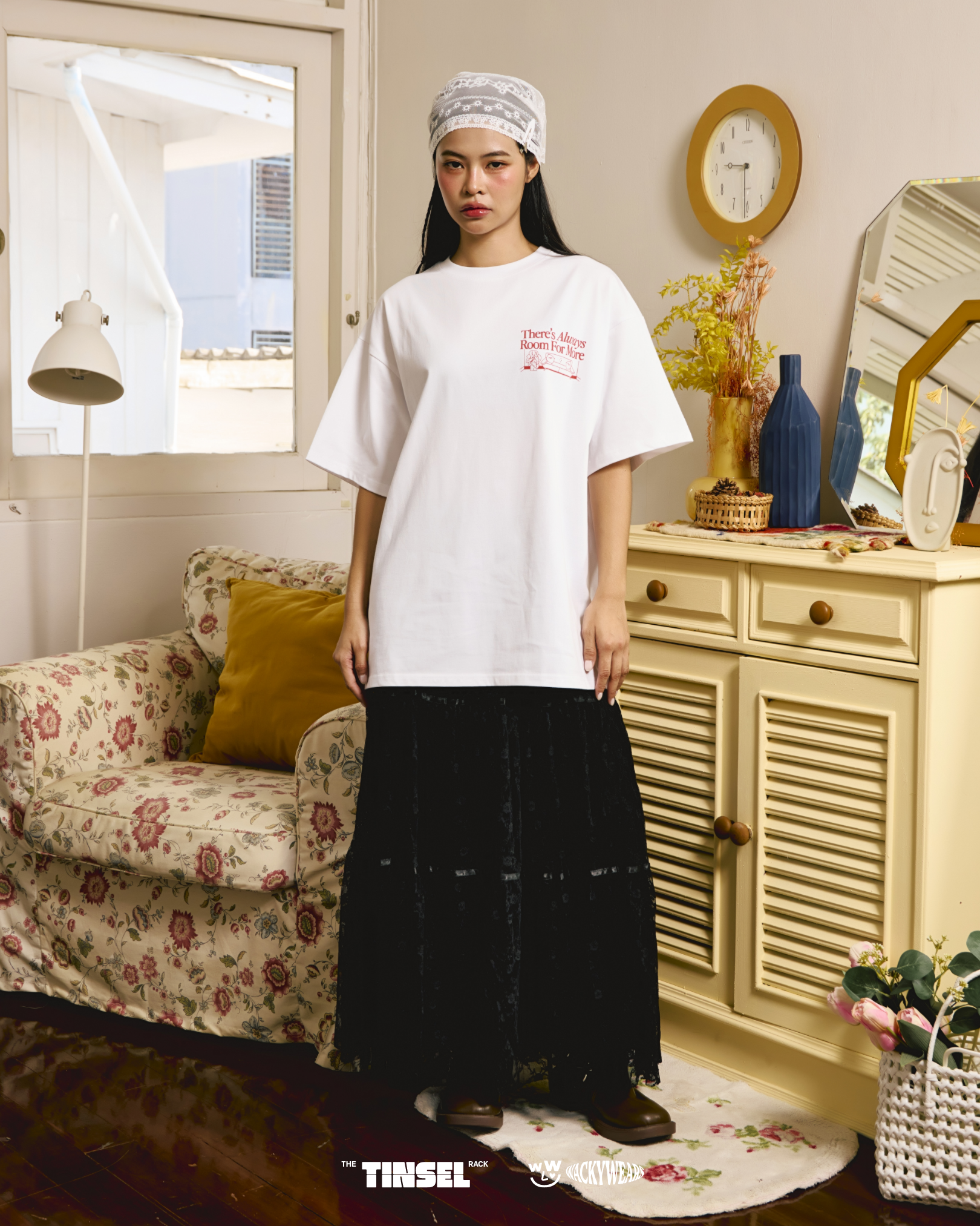 Room For More Oversized Tee - White