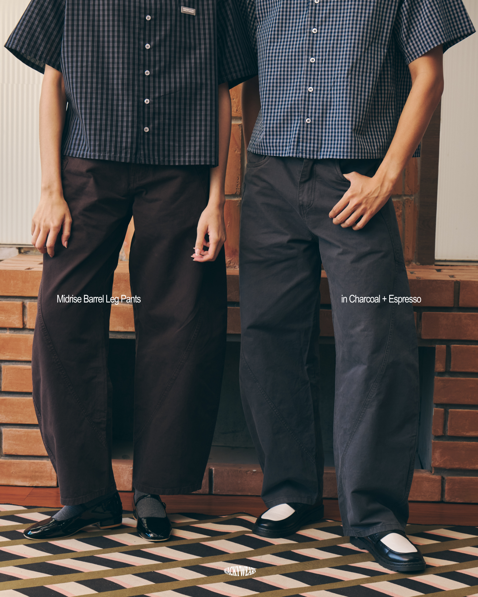Midrise Barrel Leg Pants