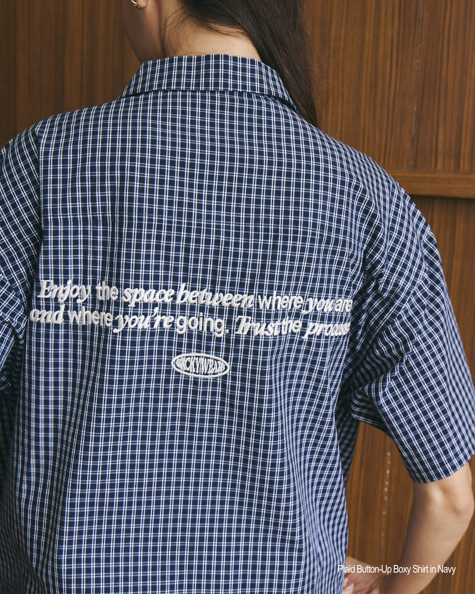 Plaid Boxy Button-Up Shirt