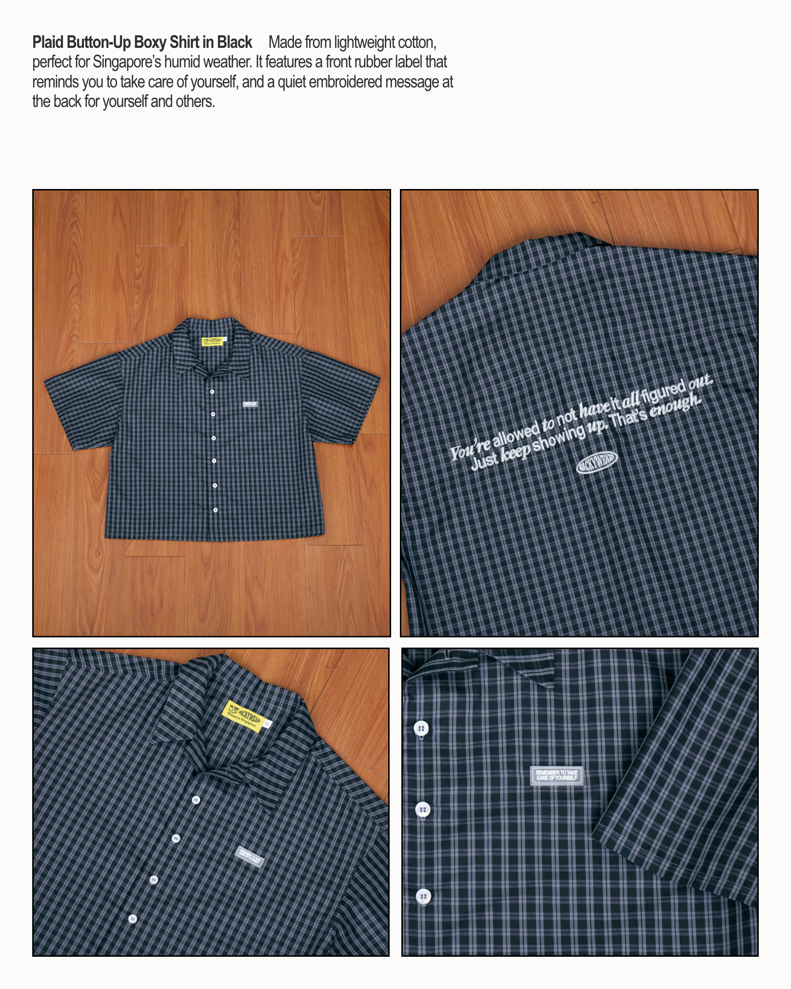Plaid Boxy Button-Up Shirt