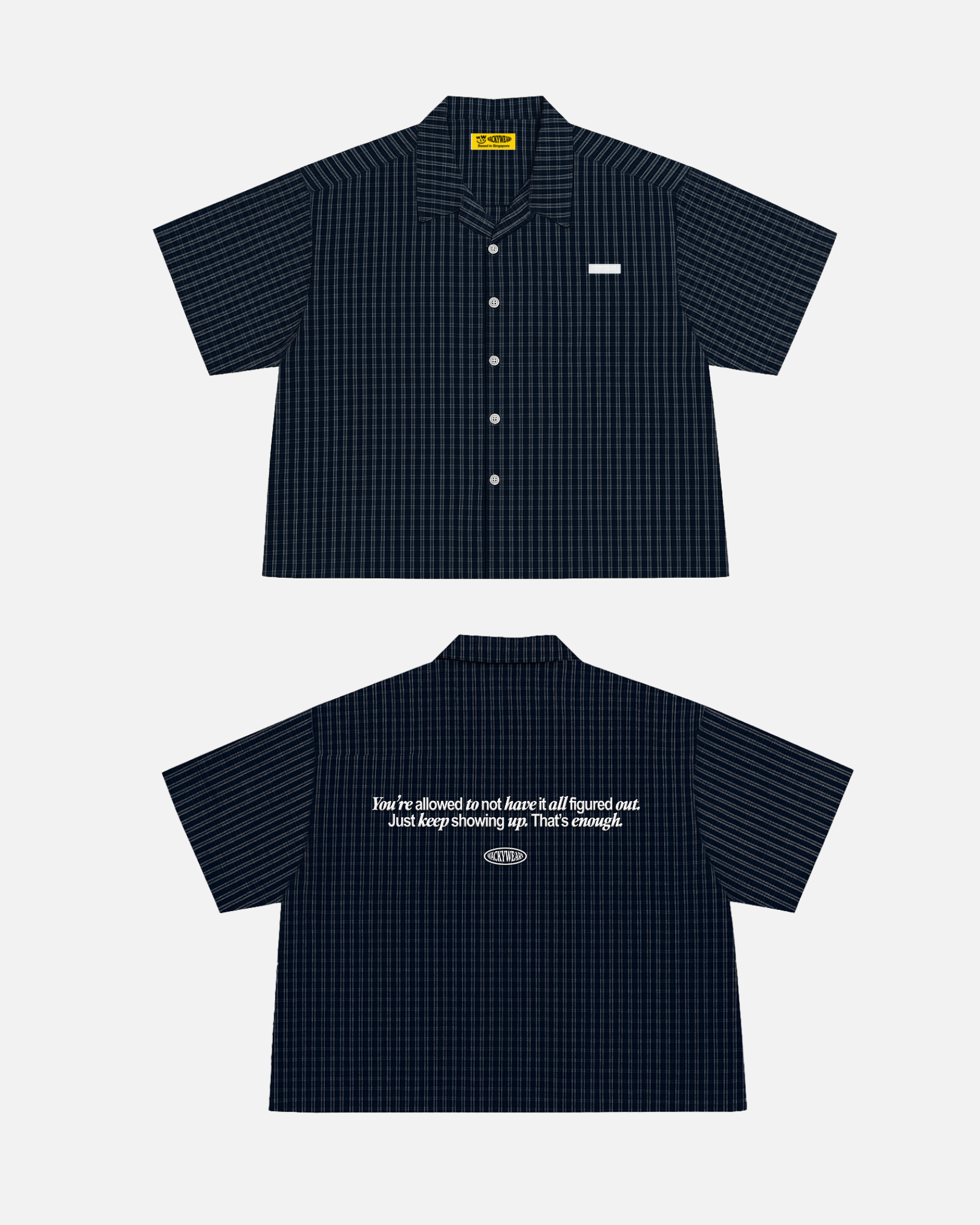Plaid Boxy Button-Up Shirt