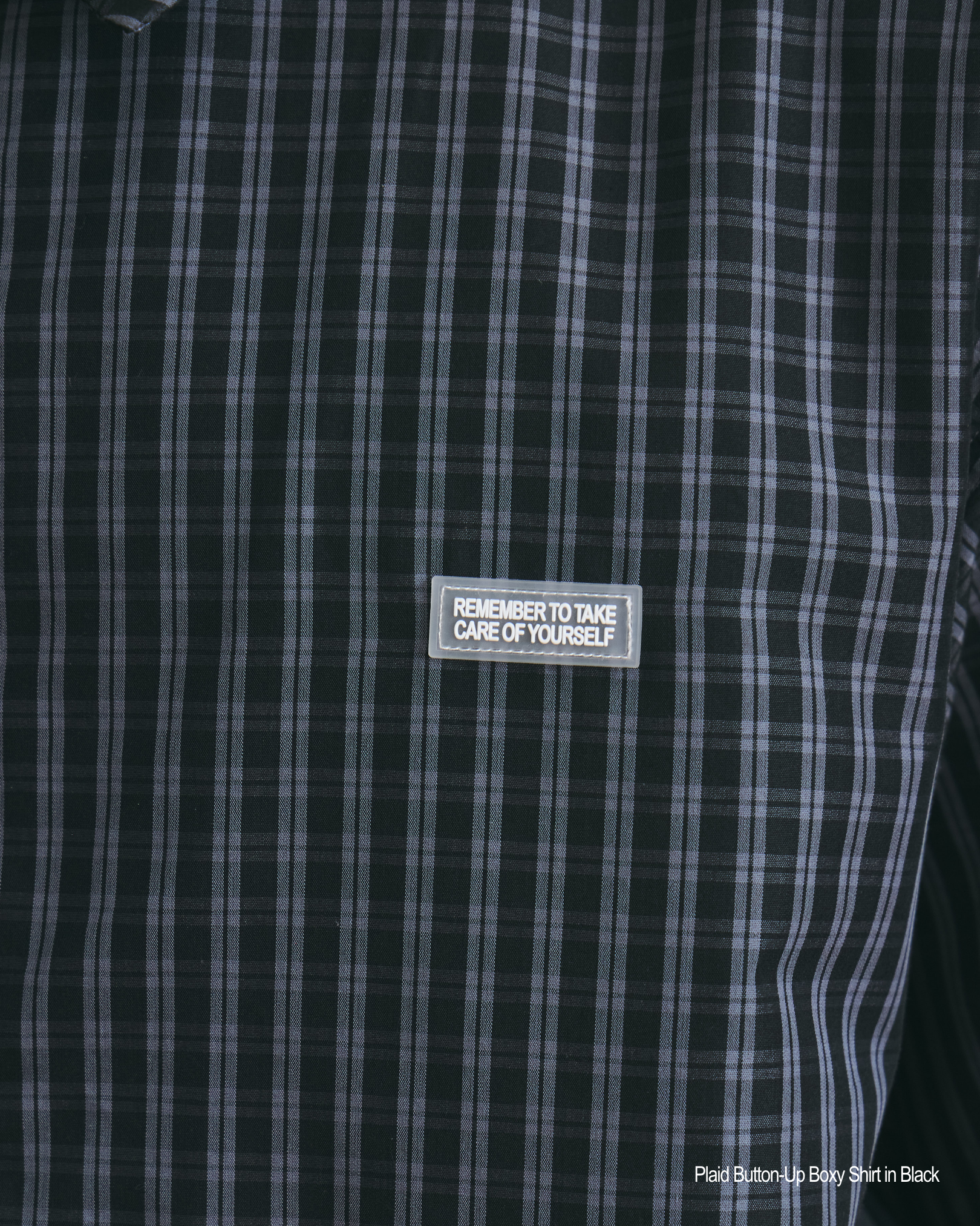Plaid Boxy Button-Up Shirt