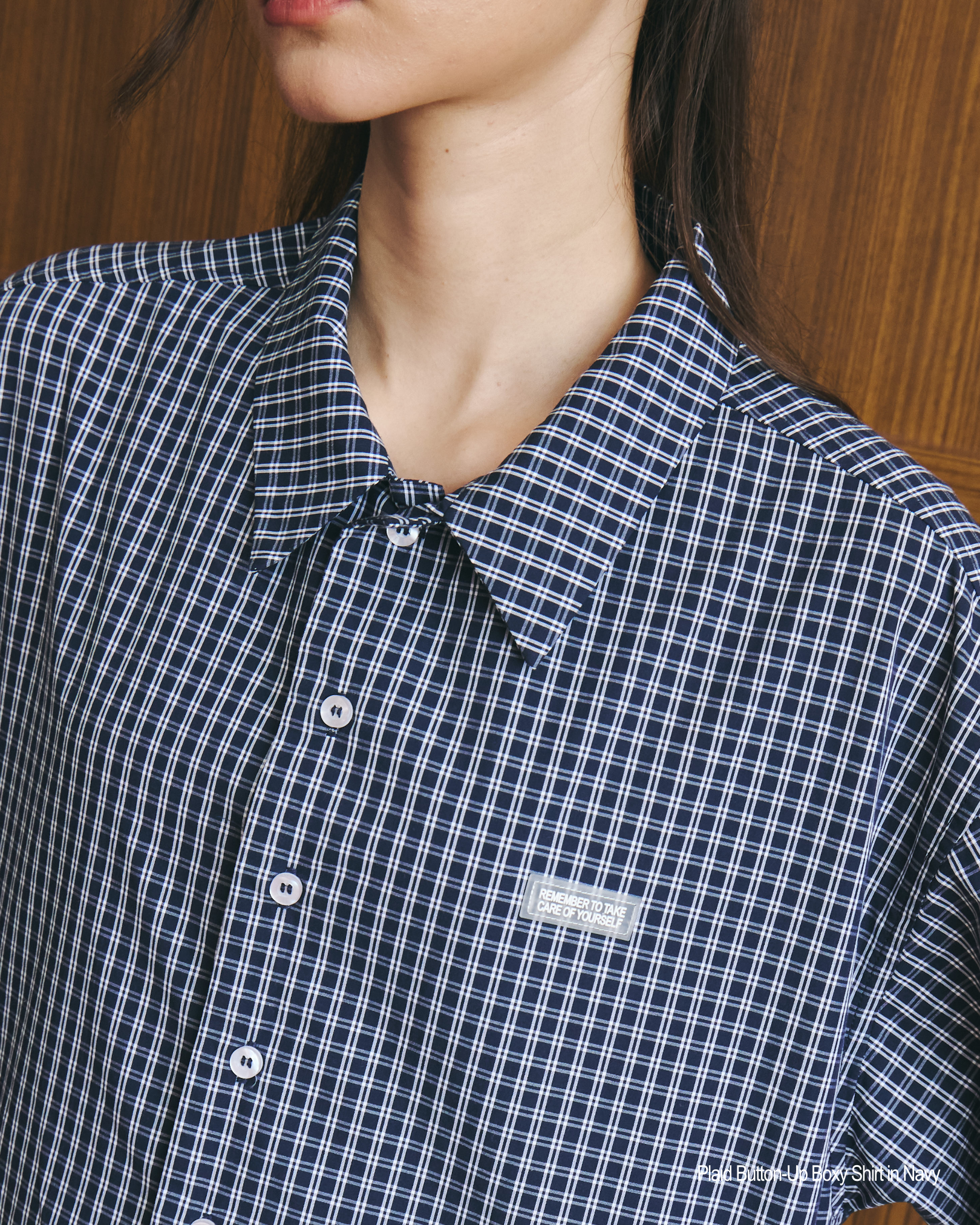 Plaid Boxy Button-Up Shirt