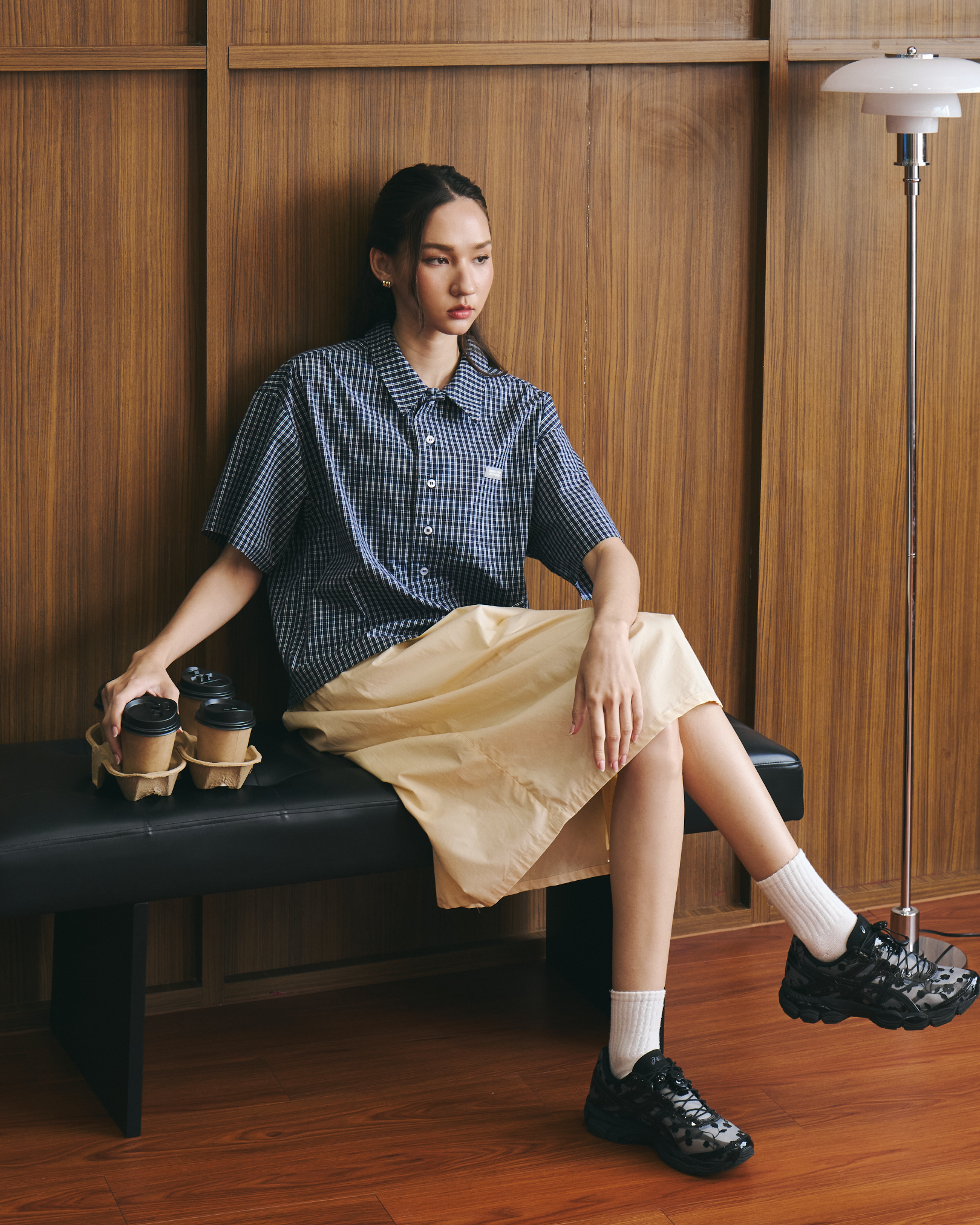 Plaid Boxy Button-Up Shirt