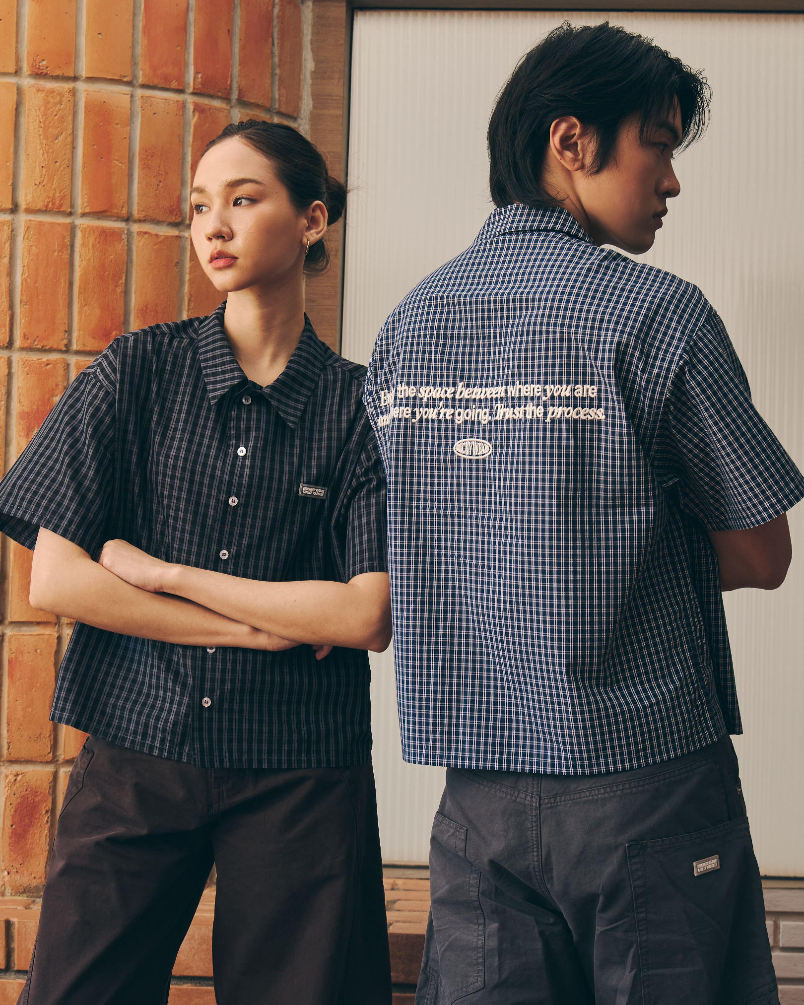 Plaid Boxy Button-Up Shirt