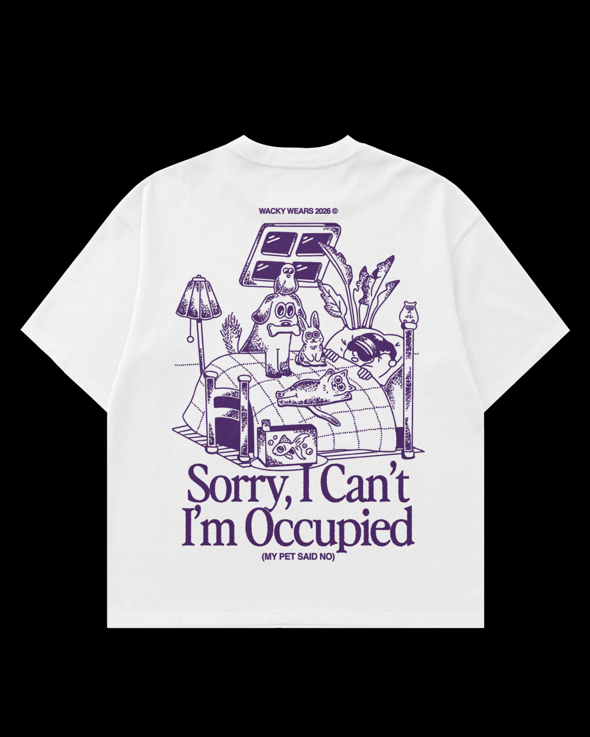 ‘Homebody Dept’ Lightweight Oversized Tee - White